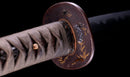Katana Antigua Japonesa, Tsuba de Aves Acuáticas firmada Awataguchi